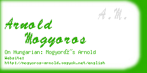 arnold mogyoros business card